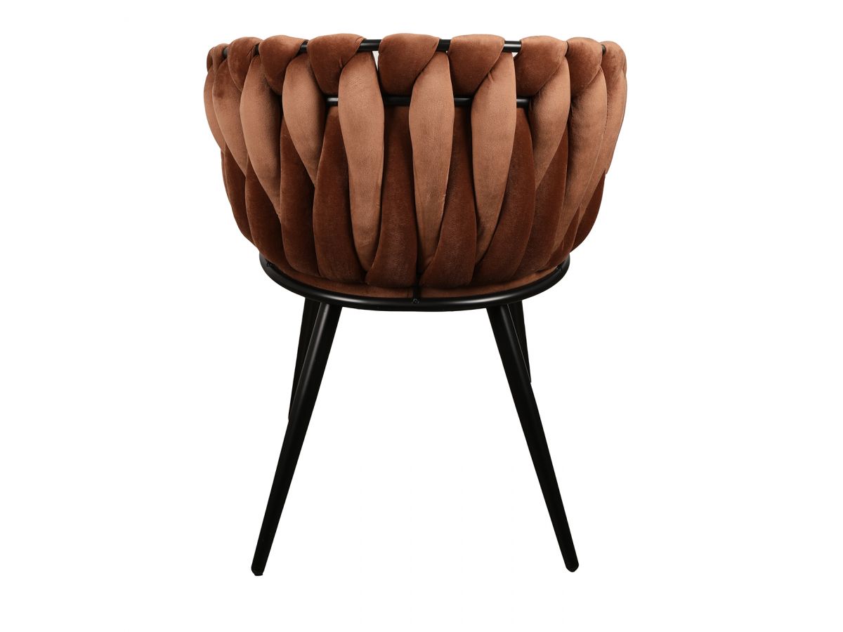 Set van 2 CHARLOTTE tafelfauteuils in fluwelen stof