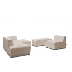 Angle fixe + 1 chauffeuse + pouf