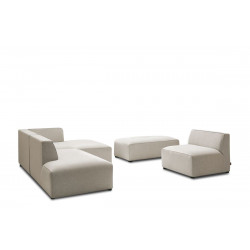 Angle fixe + 1 chauffeuse + pouf