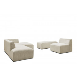 Angle fixe + 1 chauffeuse + pouf