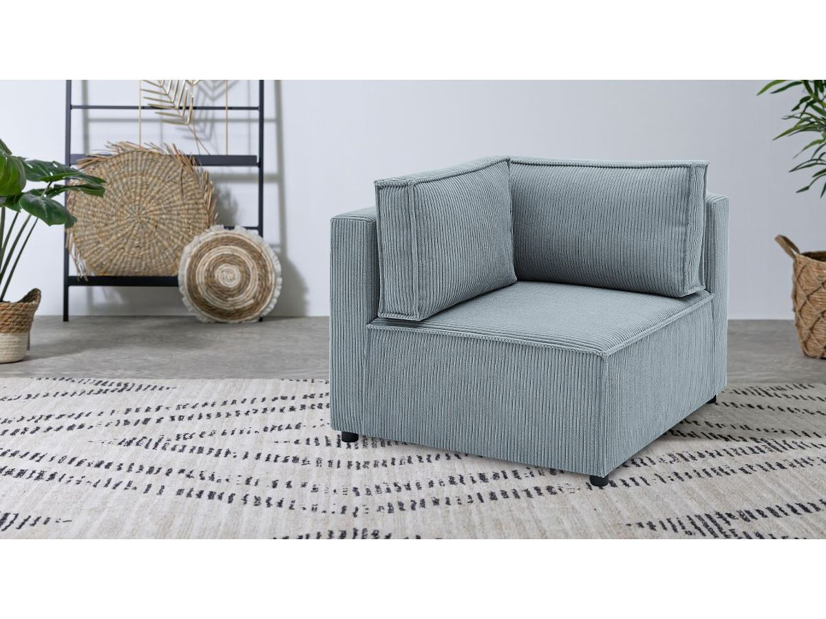 Angle pour canapé modulable NIHAD tissu velours côtelé