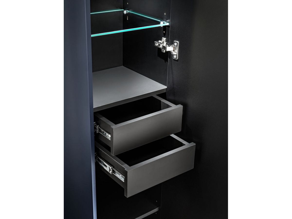 Badkamerkolom 160 cm PHARA blauw en goud