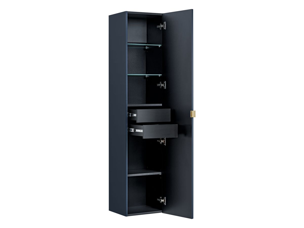 Badkamerkolom 160 cm PHARA blauw en goud