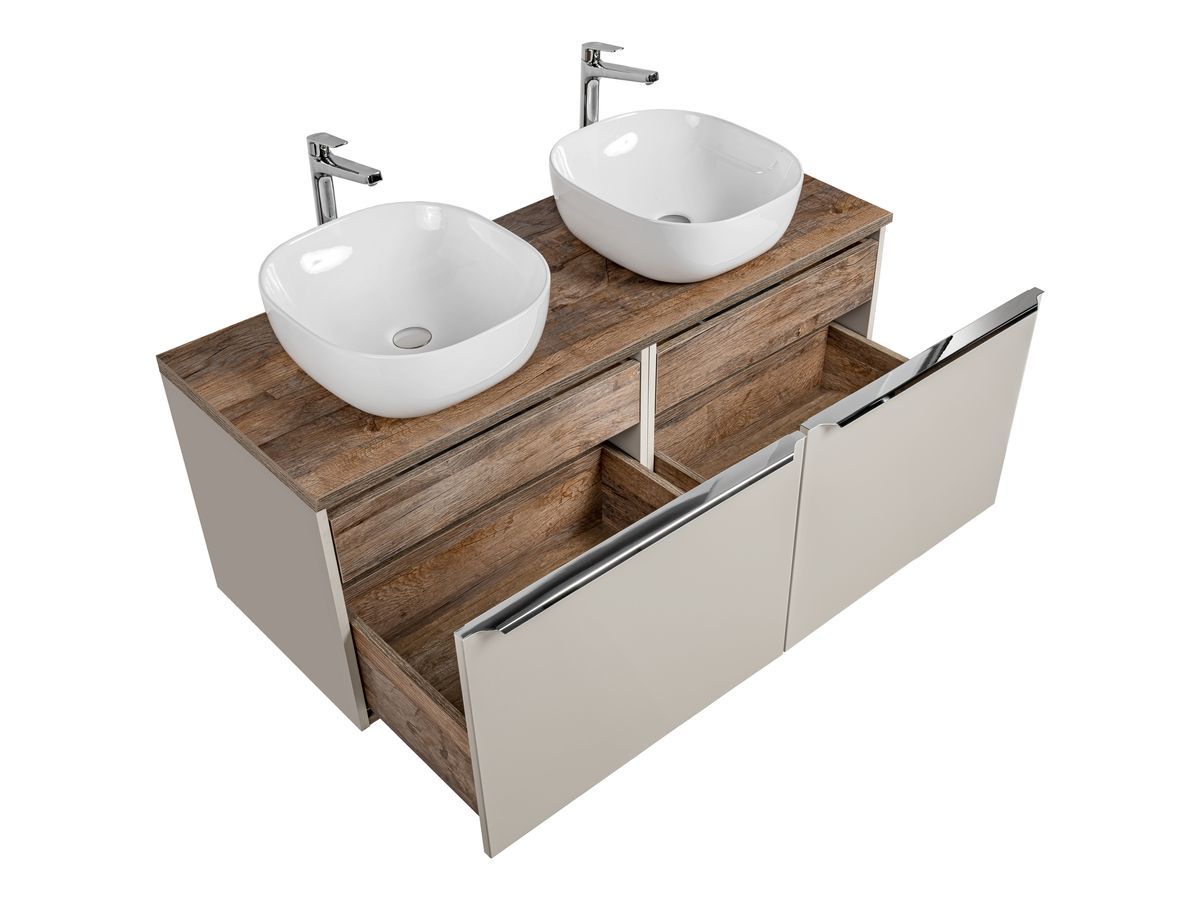 160 cm FANNY Taupe badkamerkast