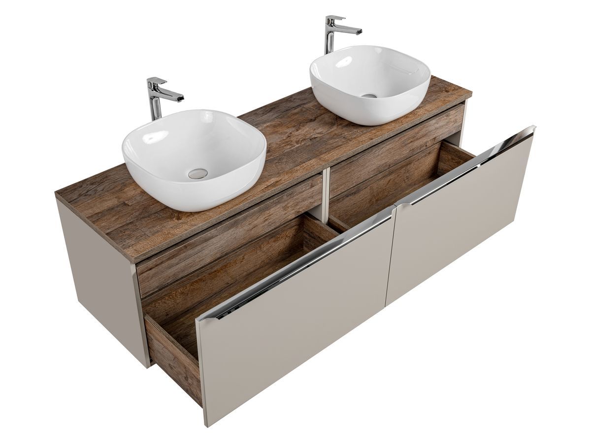 160 cm FANNY Taupe badkamerkast