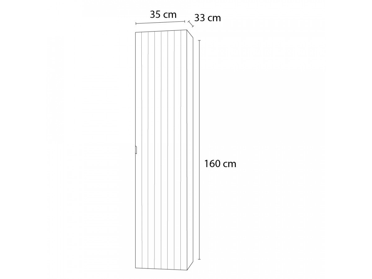 Badkamerkolom 160 cm PHARA blauw en goud