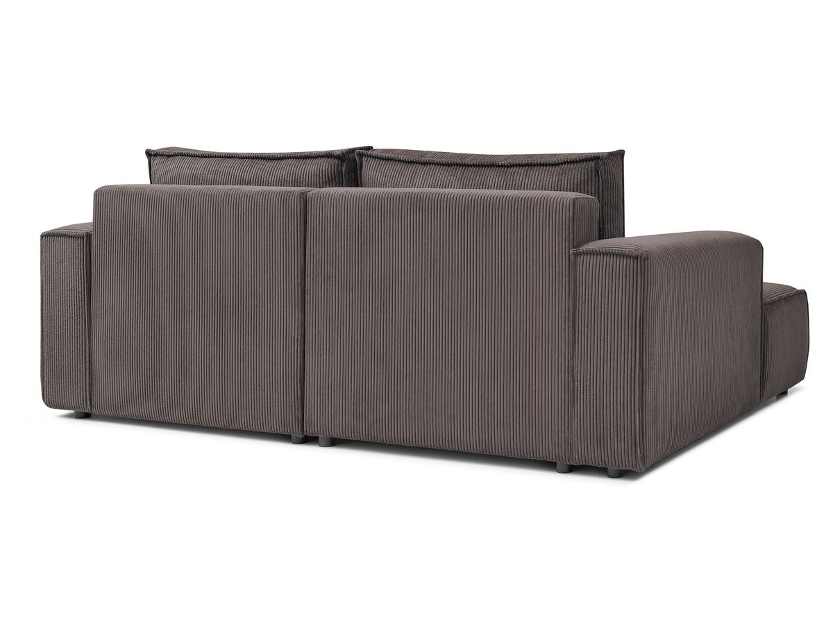 Canapé d'angle fixe compact NIHAD velours côtelé