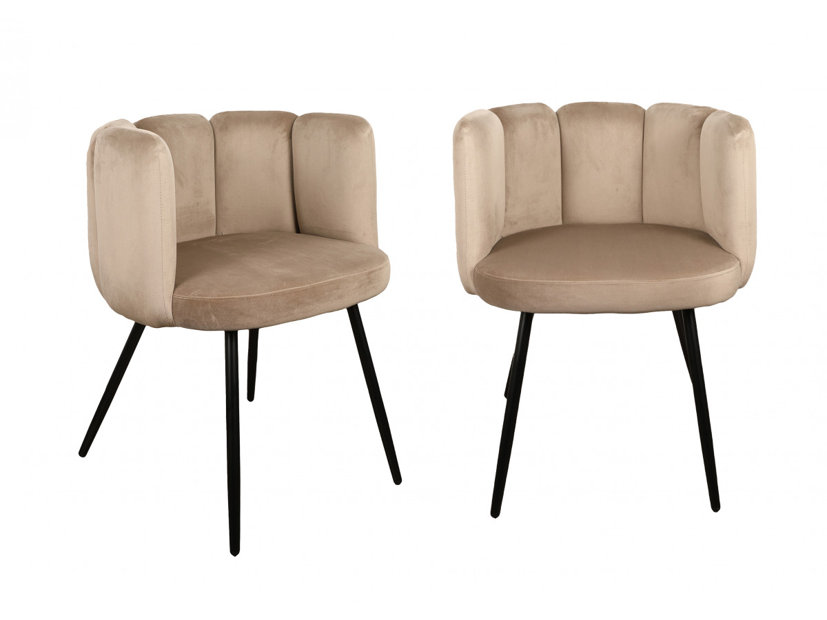 Set van 2 CELIA stoelen Fluwelen stof