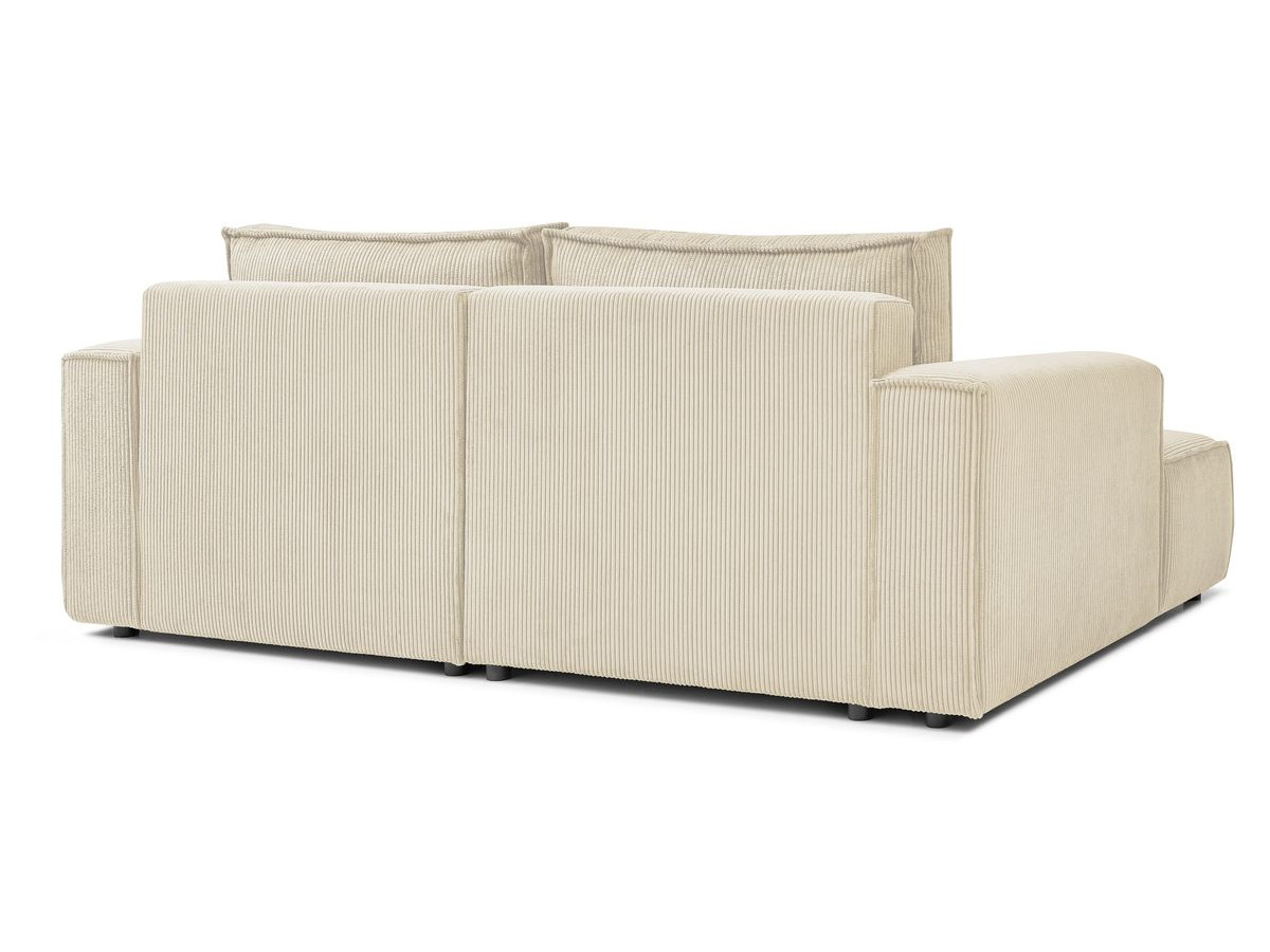 Canapé d'angle fixe compact NIHAD velours côtelé