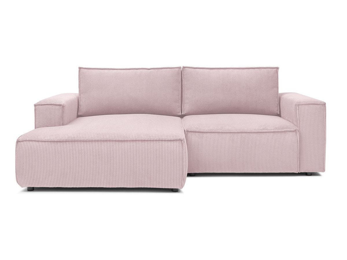 Canapé d'angle fixe compact NIHAD velours côtelé