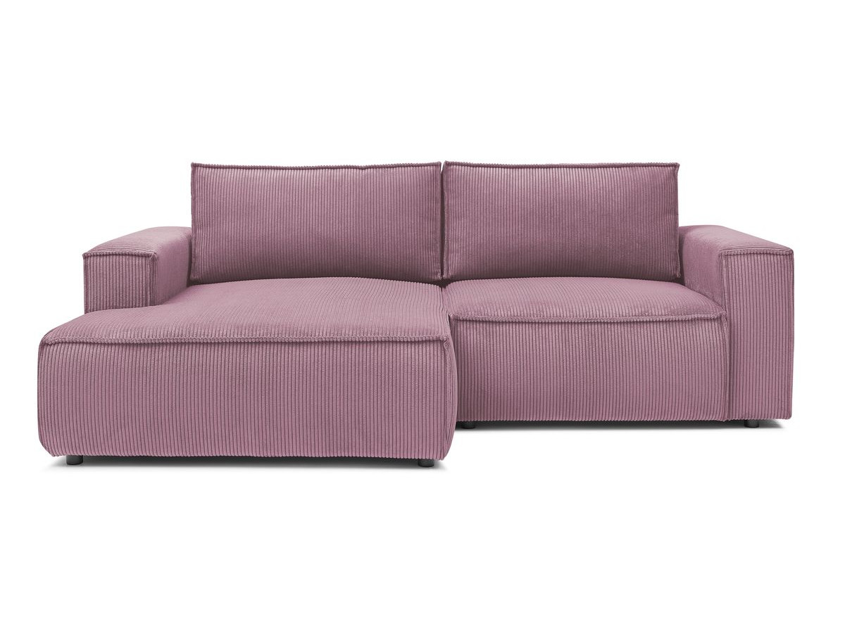 Canapé d'angle fixe compact NIHAD velours côtelé