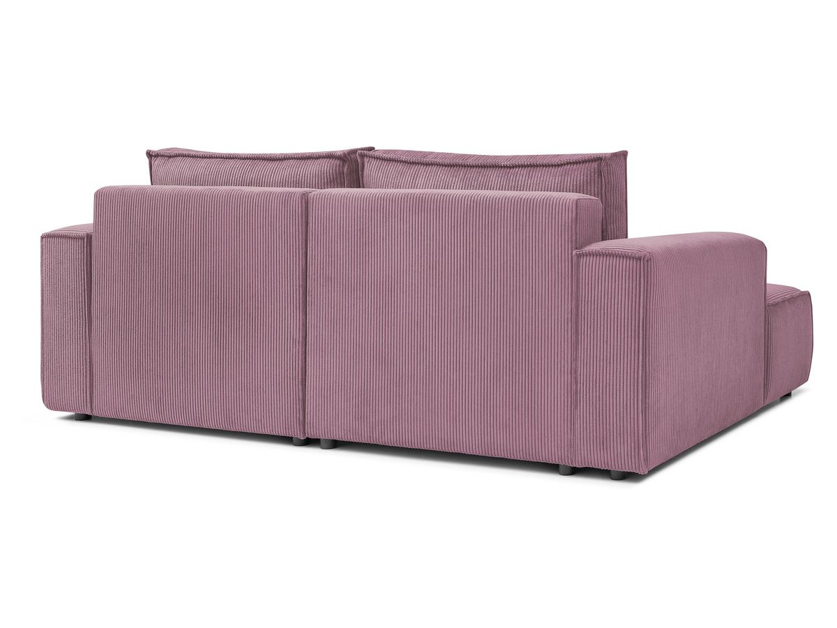 Canapé d'angle fixe compact NIHAD velours côtelé