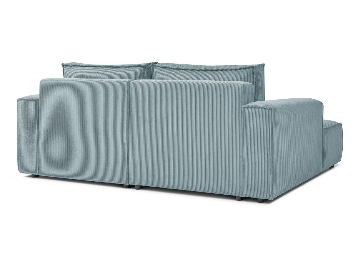 Canapé d'angle fixe compact NIHAD velours côtelé