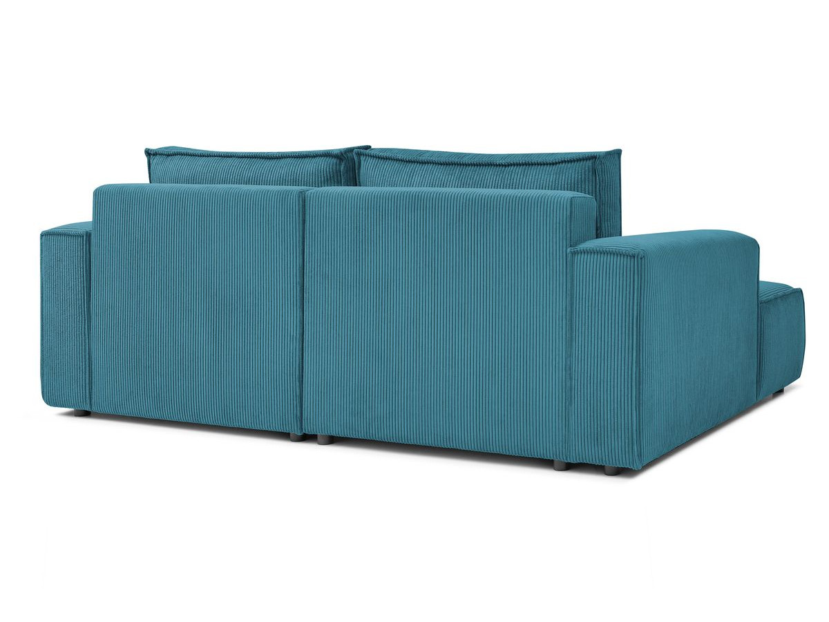 Canapé d'angle fixe compact NIHAD velours côtelé