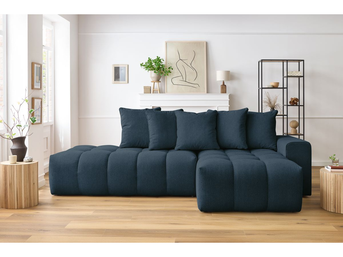 Canapé d'angle MONT-BLANC bleu foncé — vue 5