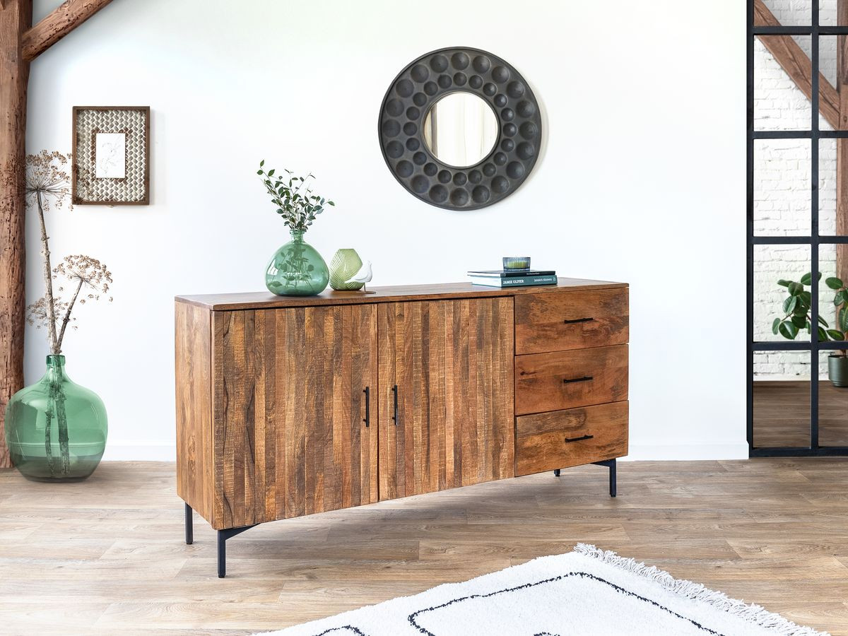 BALTHAZAR 2-deurs dressoir 160 cm Massief mangohout