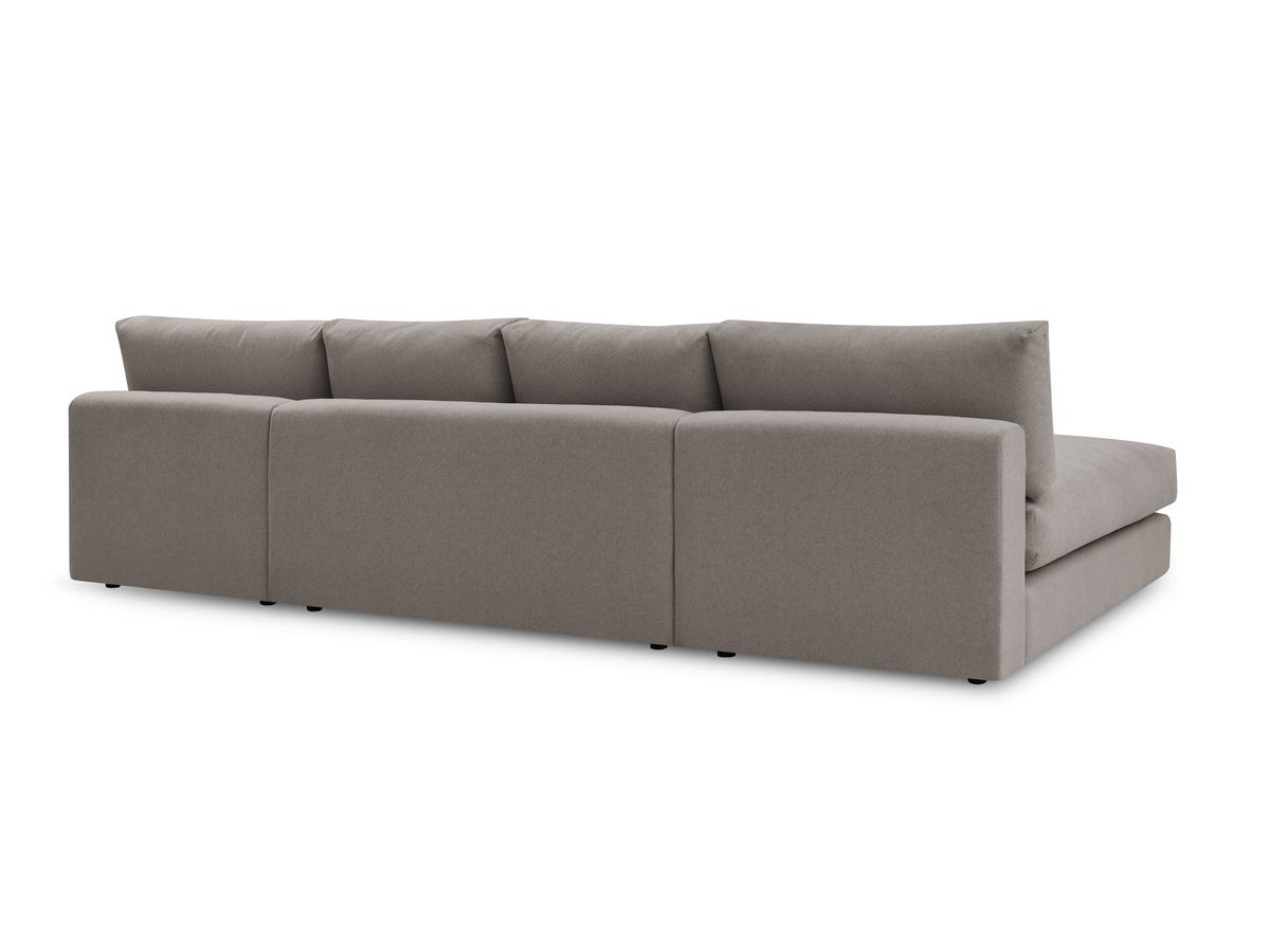 Canapé panoramique fixe modulable PARIS tissu avec 1 chauffeuse 2 places, 2 méridiennes