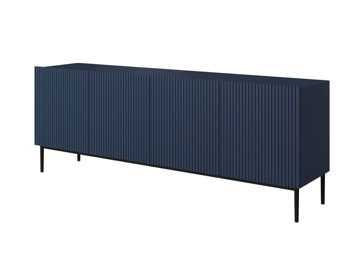 KASHA set met 200 cm tv-meubel + 200 cm 4-deurs dressoir met zwarte poten