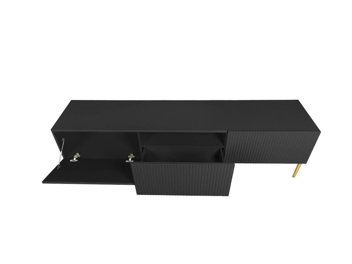 KASHA set met 200 cm tv-meubel + 200 cm 4-deurs dressoir met gouden poten