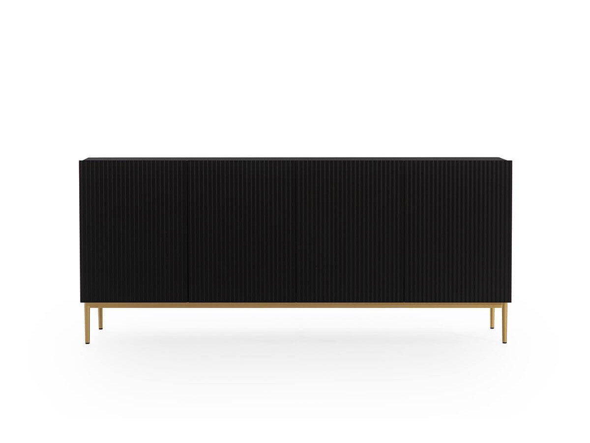 KASHA set met 200 cm tv-meubel + 200 cm 4-deurs dressoir met gouden poten