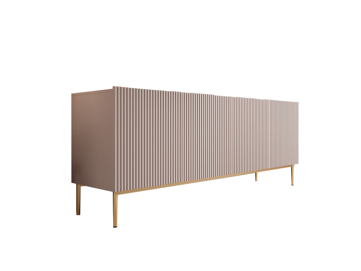 KASHA set met 200 cm tv-meubel + 200 cm 4-deurs dressoir met gouden poten