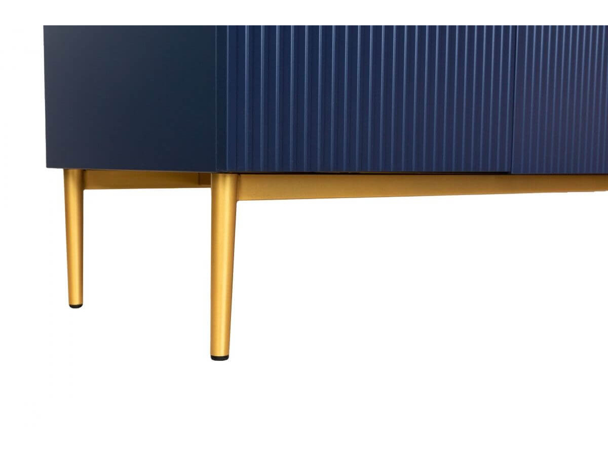 KASHA set met 200 cm tv-meubel + 200 cm 4-deurs dressoir + 100 cm 2-deurs hoog dressoir met gouden poten