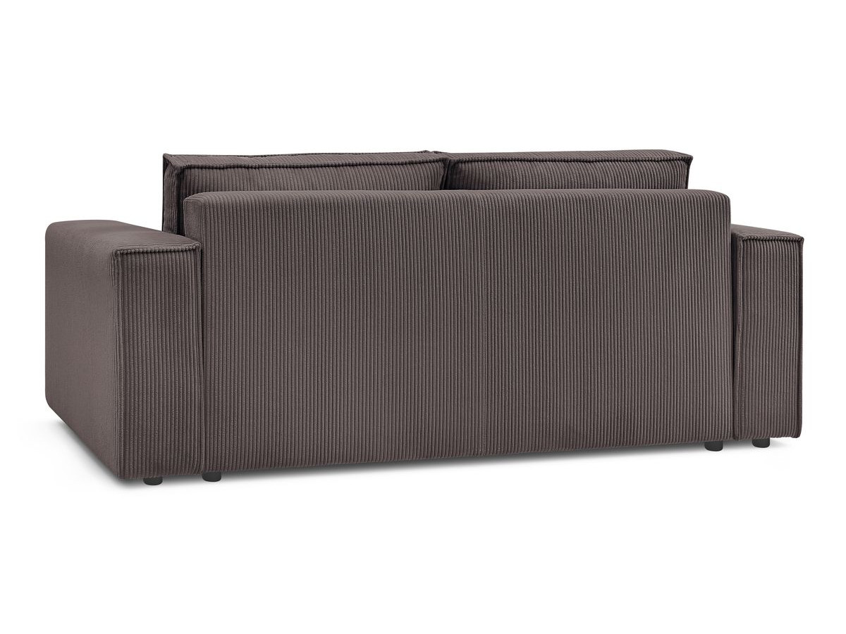 Canapé d'angle fixe EVEREST tissu chiné - Orange - Angle droit - 10 coussins