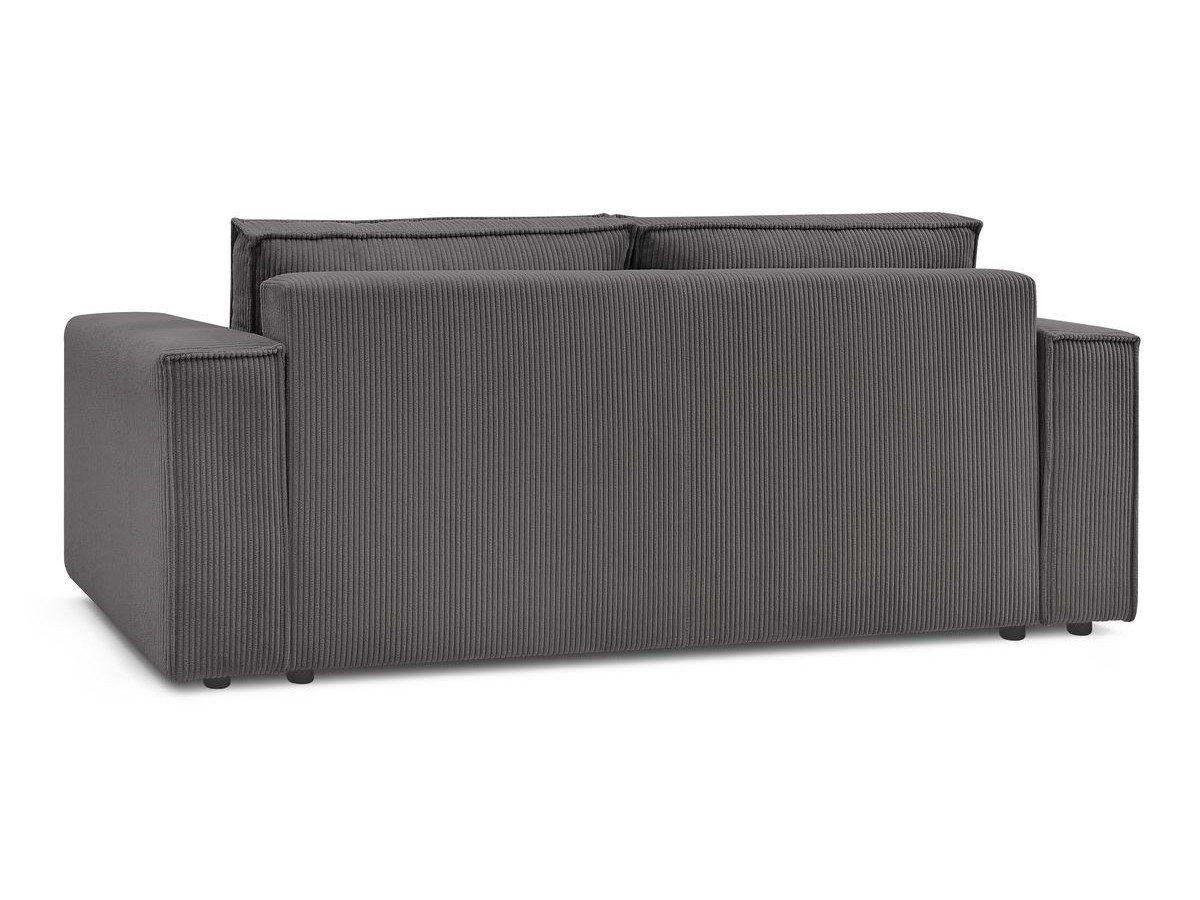 Canapé d'angle fixe EVEREST tissu chiné - Orange - Angle droit - 10 coussins