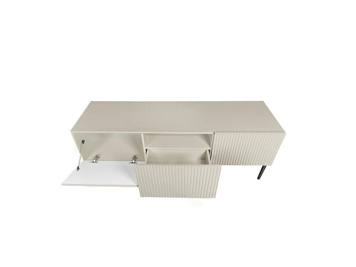 KASHA 200 cm TV-meubel met zwarte poten