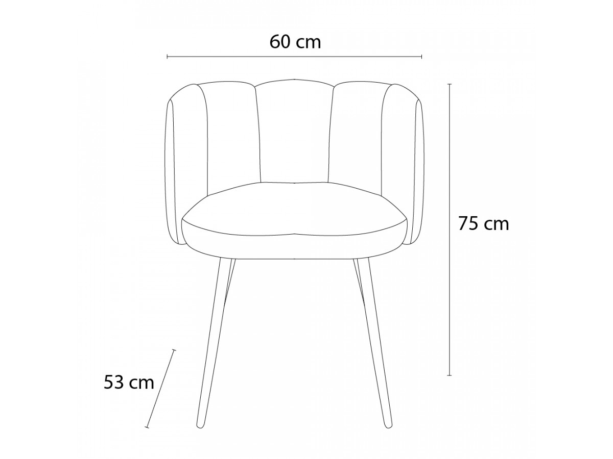 Set van 2 CELIA stoelen Fluwelen stof
