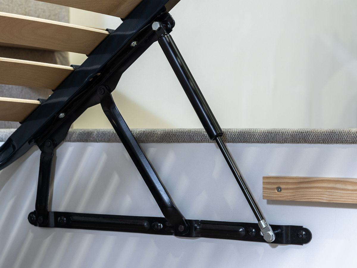 BLANDINE opbergbed in structuurstof met nachtkastjes
