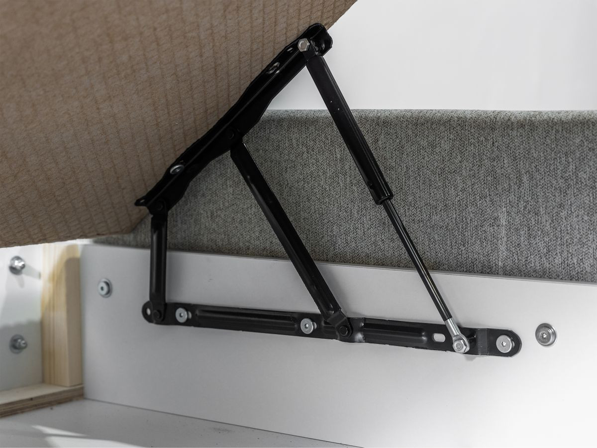 Canapé d'angle fixe EVEREST tissu chiné - Orange - Angle droit - 10 coussins