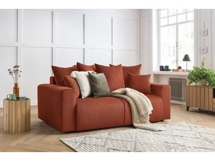 Canapé droit fixe 2 places ENVY velours côtelé