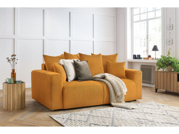 Canapé droit fixe 2 places ENVY velours côtelé