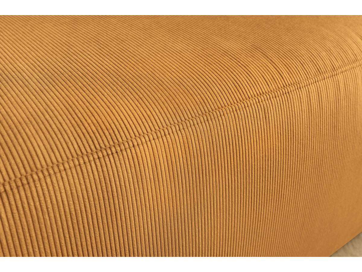 Canapé d'angle fixe EVEREST tissu chiné - Orange - Angle droit - 10 coussins