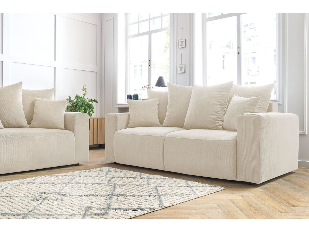 ENVY 3 + 2 zits vaste rechte bankstel in corduroy