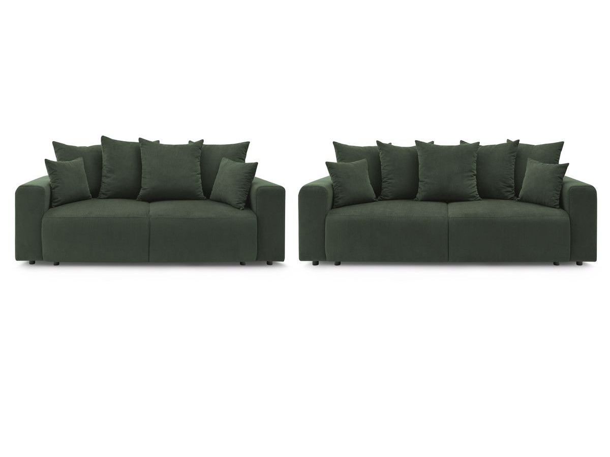 Ensemble canapé droit fixe 3 + 2 places ENVY velours côtelé