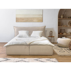 Lit Coffre JADE Tête de Lit Effet Oreiller 180x200 - vue 2