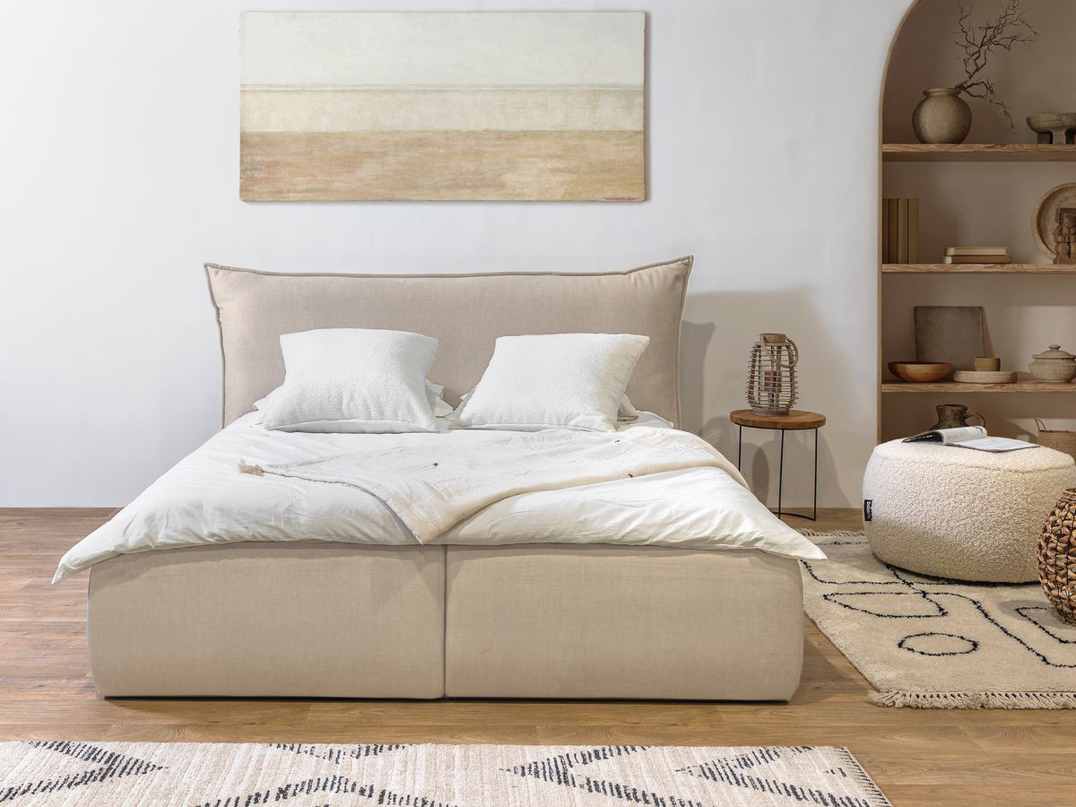 JADE opbergbed met hoofdbord met kusseneffect