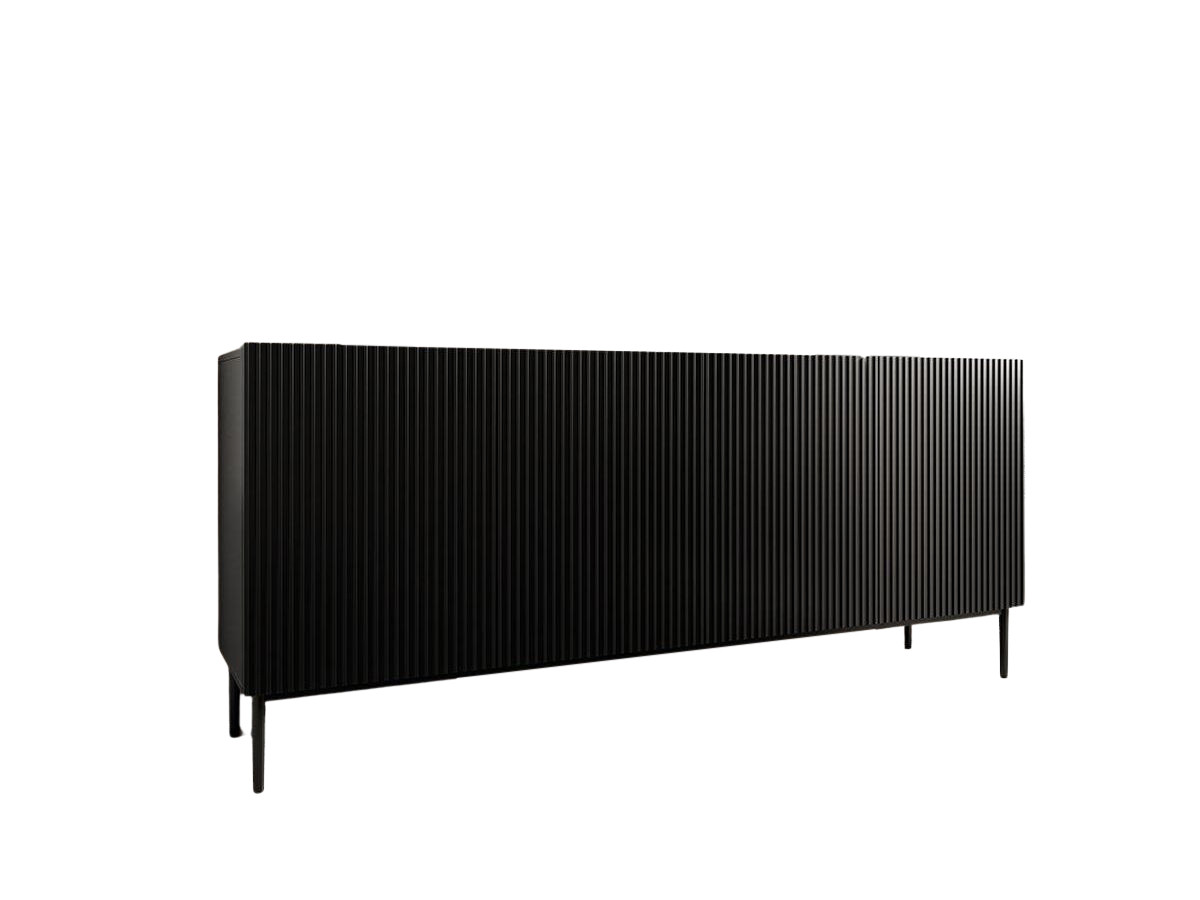 KASHA 4-deurs dressoir 200 cm Zwarte poten
