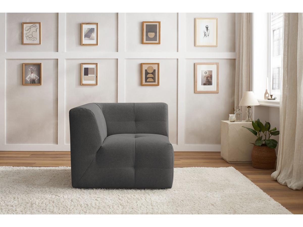 Angle pour canapé modulable KLEBER gris foncé — vue 4