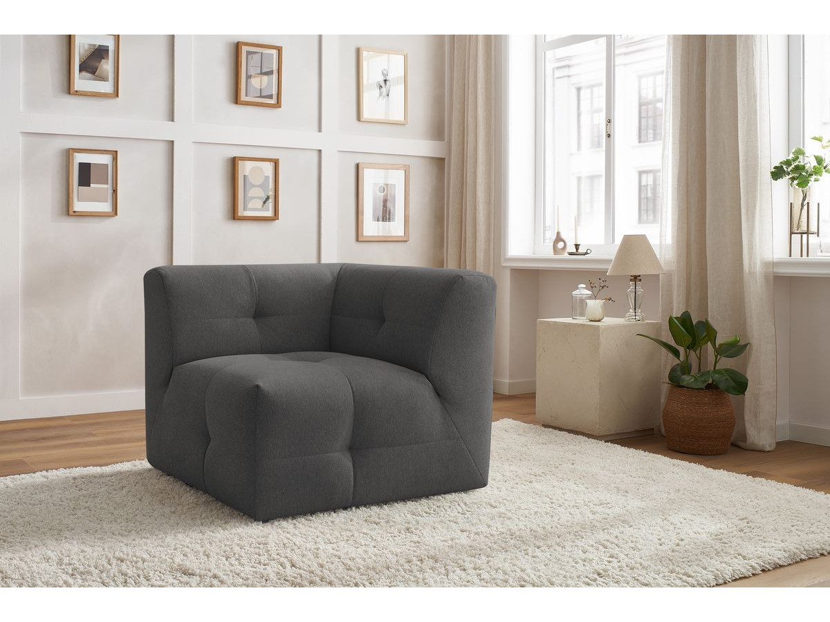 Angle pour canapé modulable KLEBER gris foncé