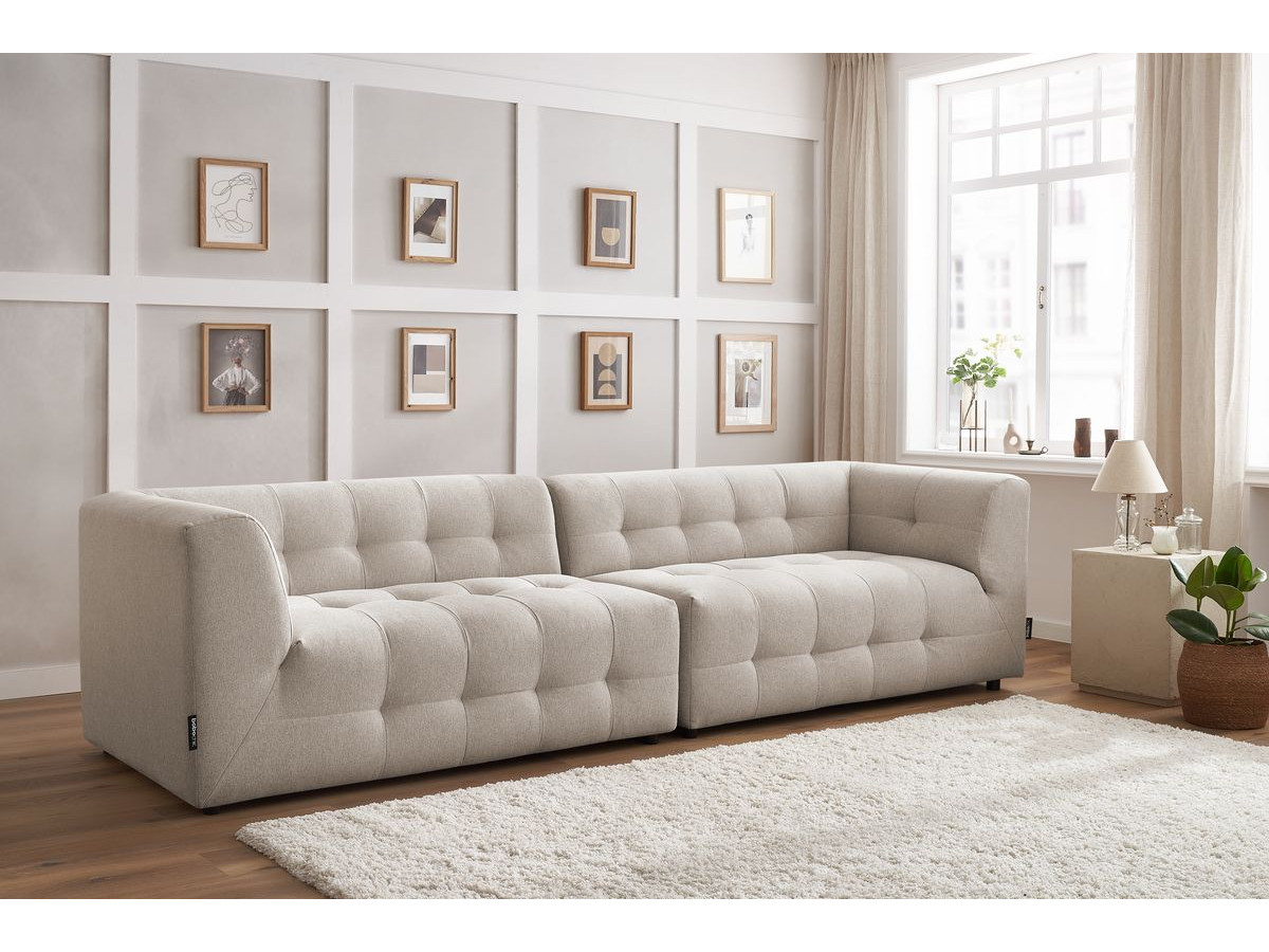 Canapé droit modulable 4 places KLEBER beige — vue 5
