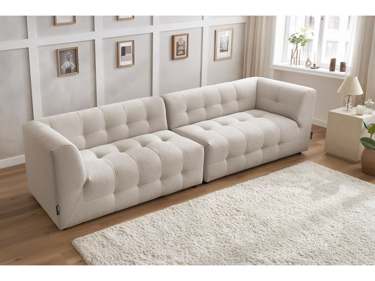 Canapé droit modulable 4 places KLEBER beige — vue 6