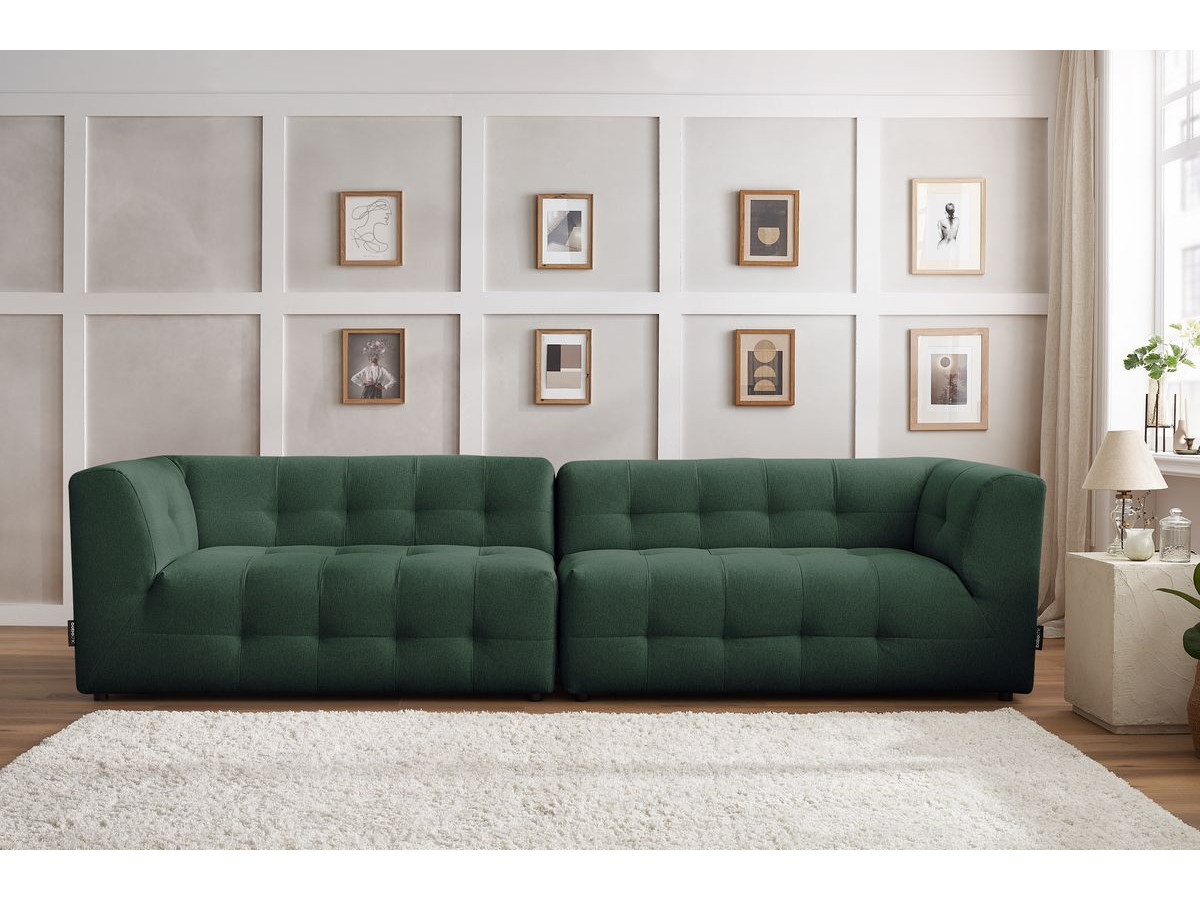 Canapé droit modulable 4 places KLEBER vert — vue 4