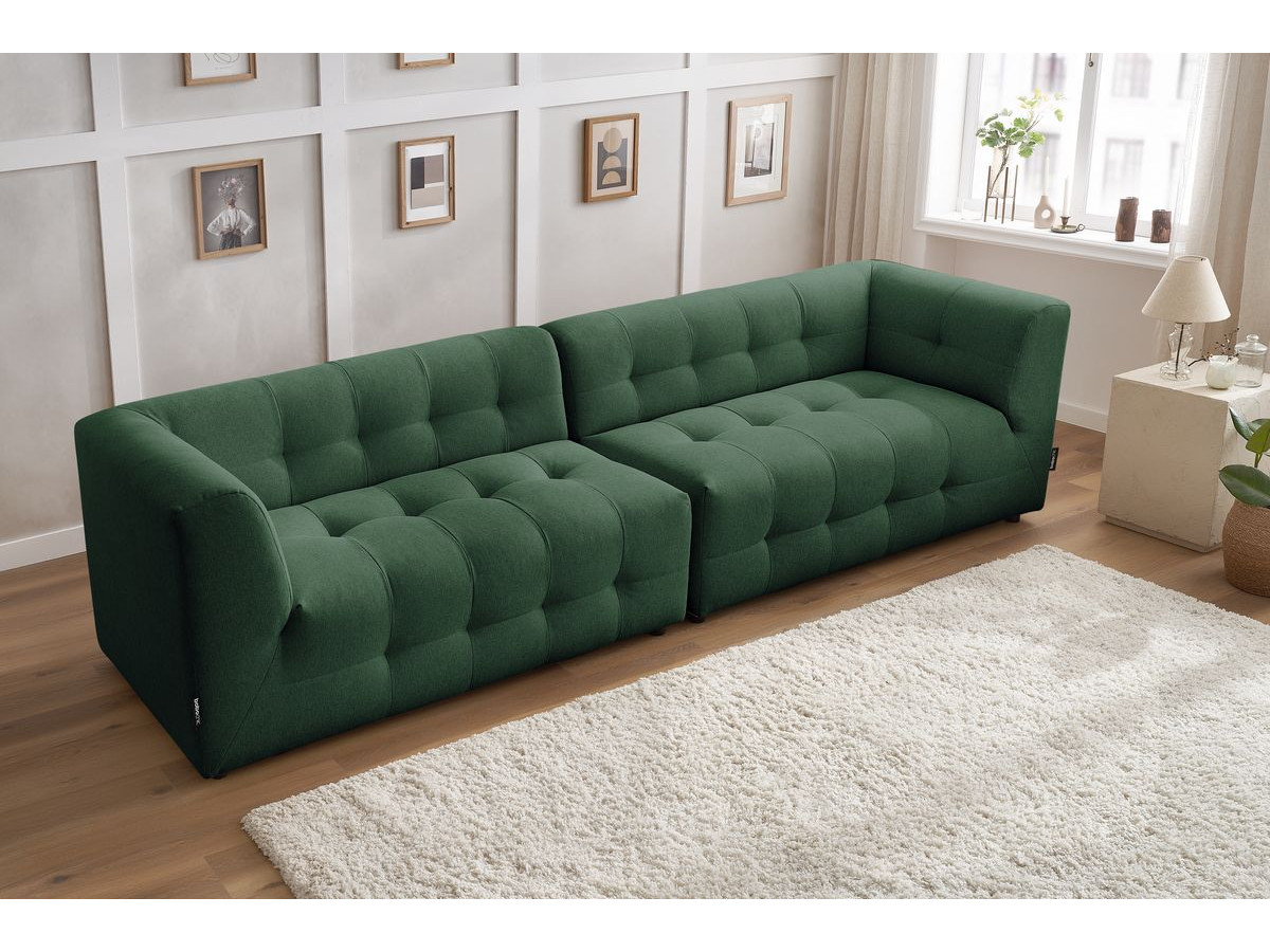 Canapé droit modulable 4 places KLEBER vert — vue 6