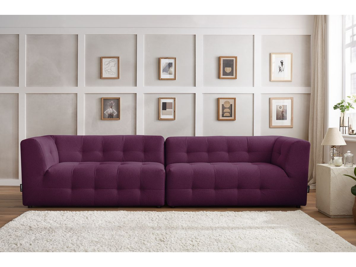 Canapé droit modulable 4 places KLEBER violet — vue 4