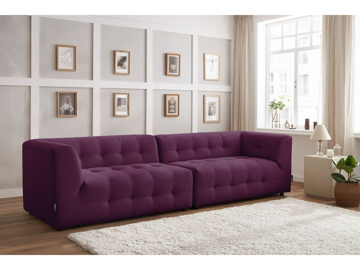 Canapé droit modulable 4 places KLEBER violet — vue 5