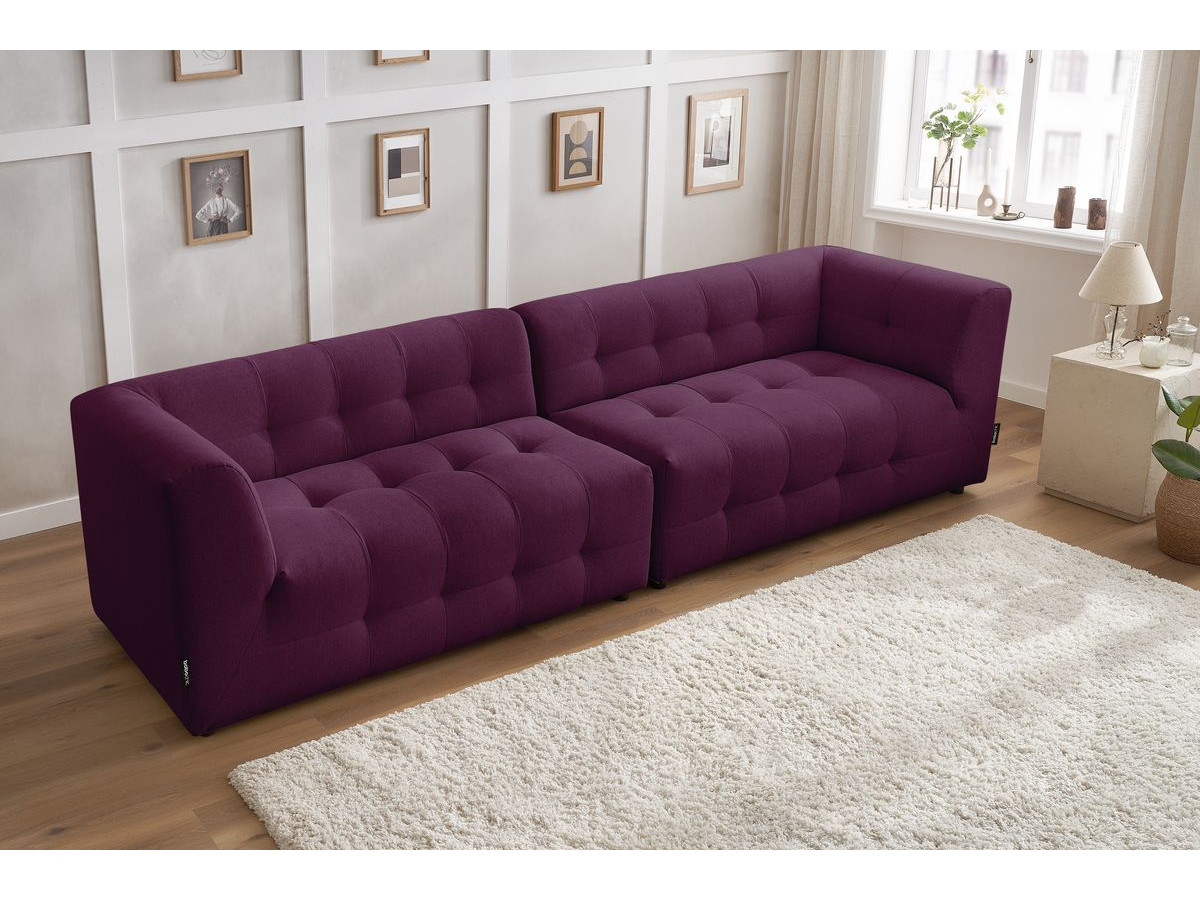 Canapé droit modulable 4 places KLEBER violet — vue 6