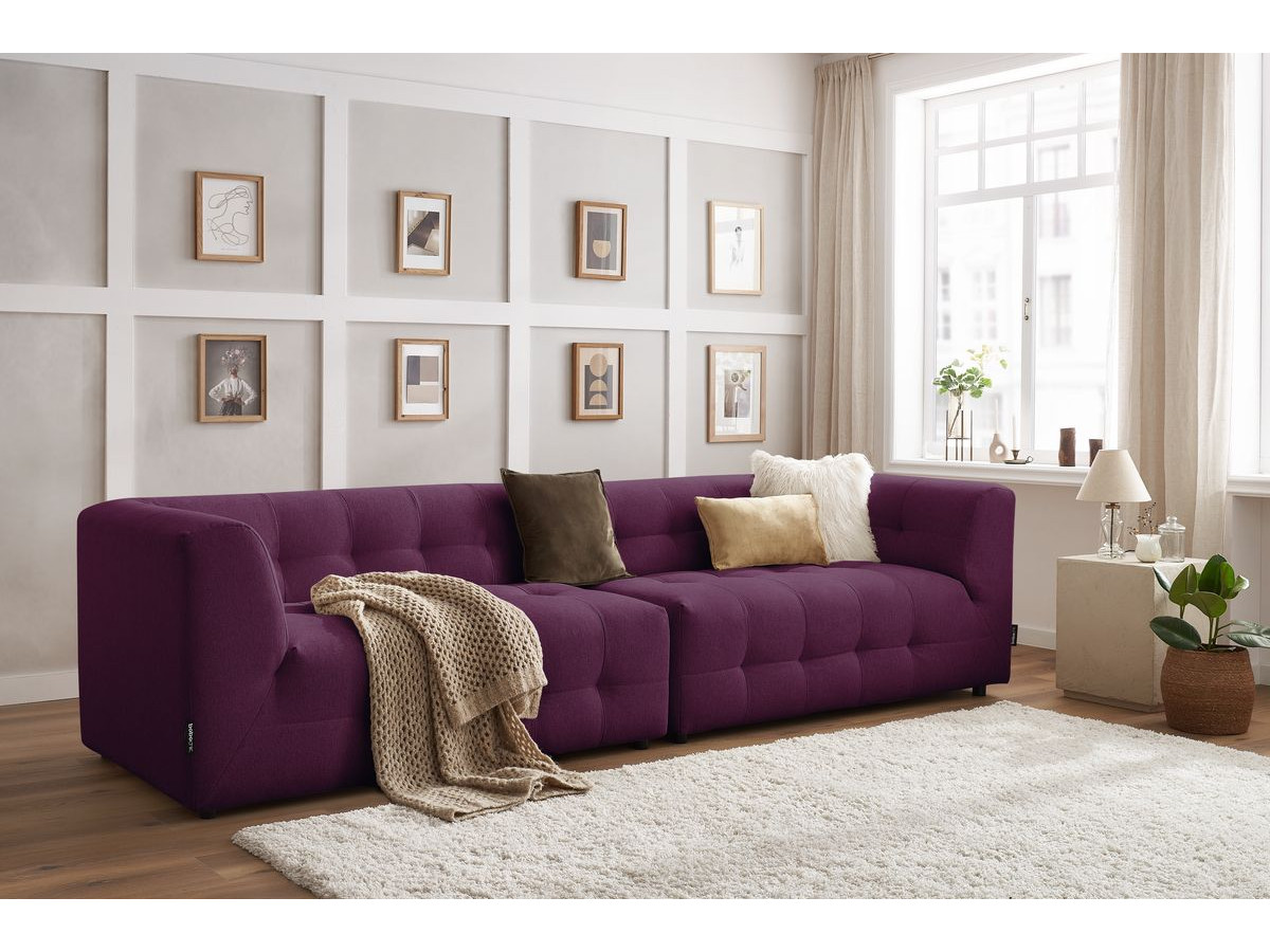 Canapé droit modulable 4 places KLEBER violet